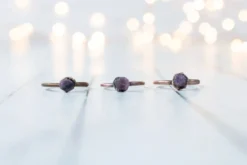 Raw ruby ring | Red ruby stacking ring