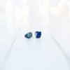 Raw sapphire earrings | Blue sapphire earrings