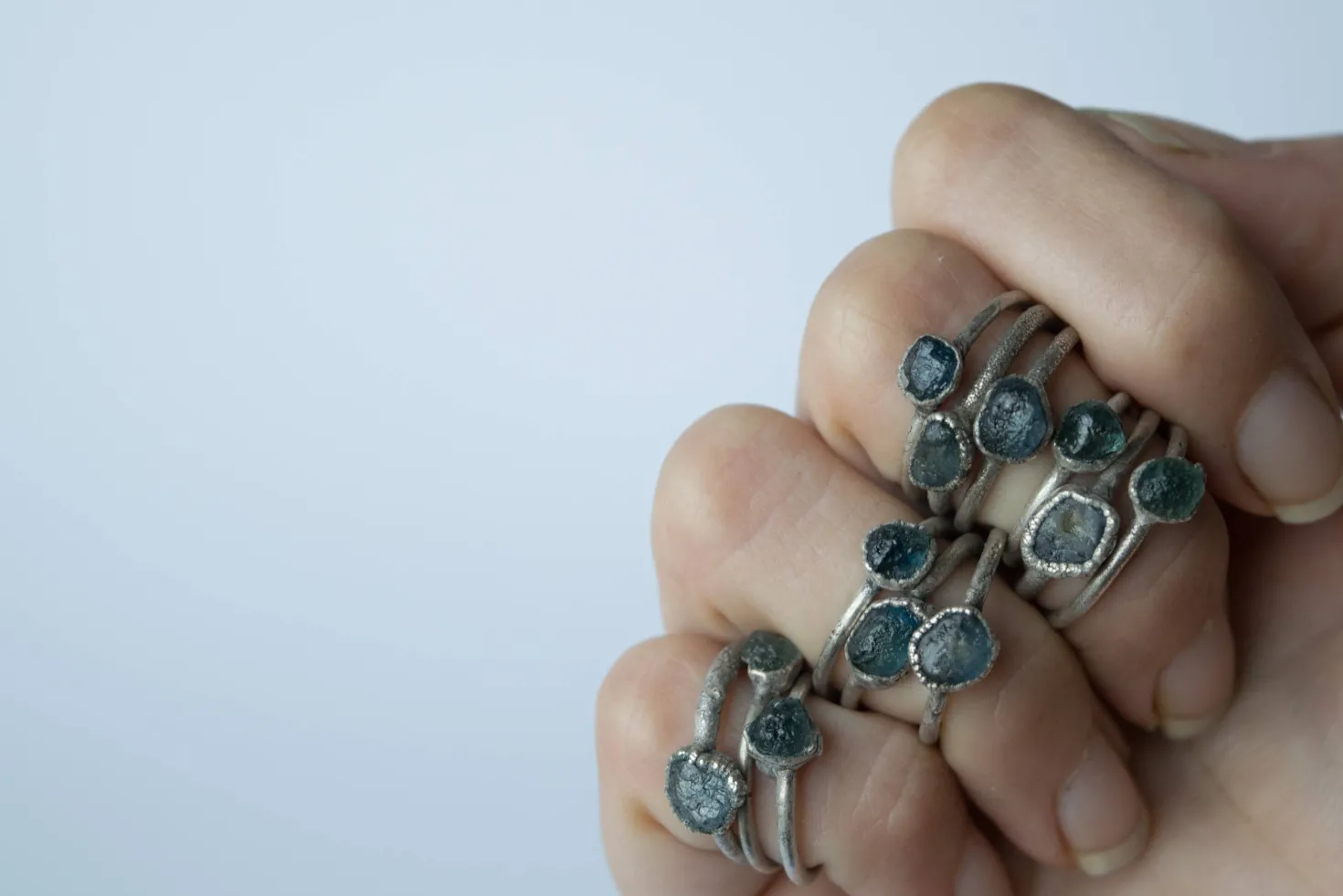 RAW sapphire ring | Blue sapphire ring