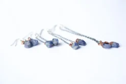 Raw tanzanite earrings | Tanzanite dangle earrings