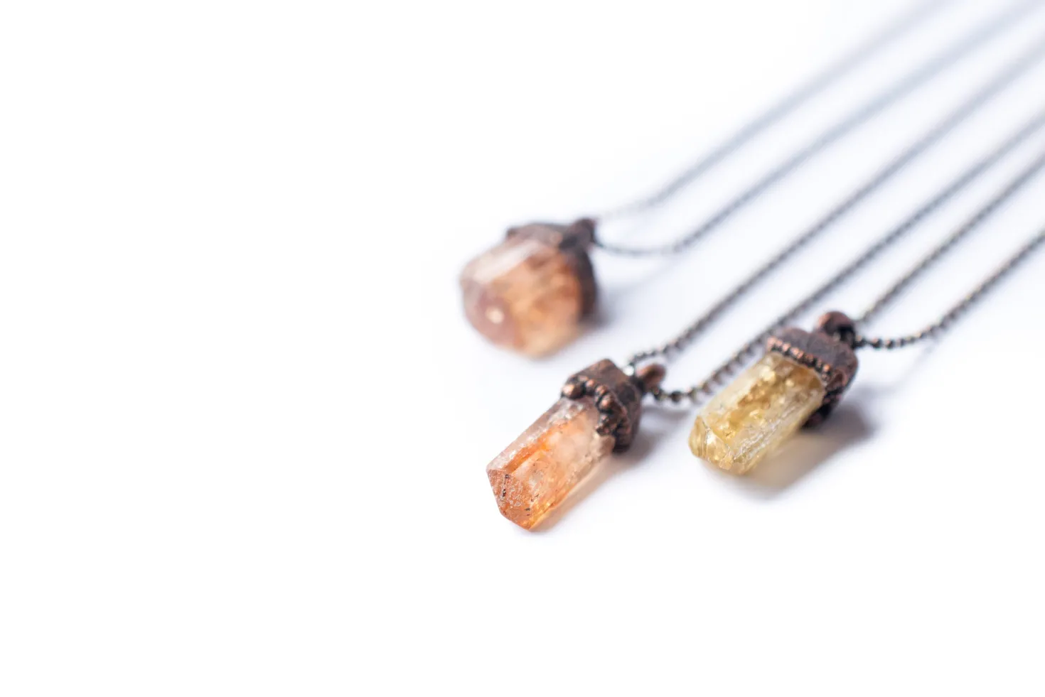 Raw Topaz Necklace | Topaz crystal necklace