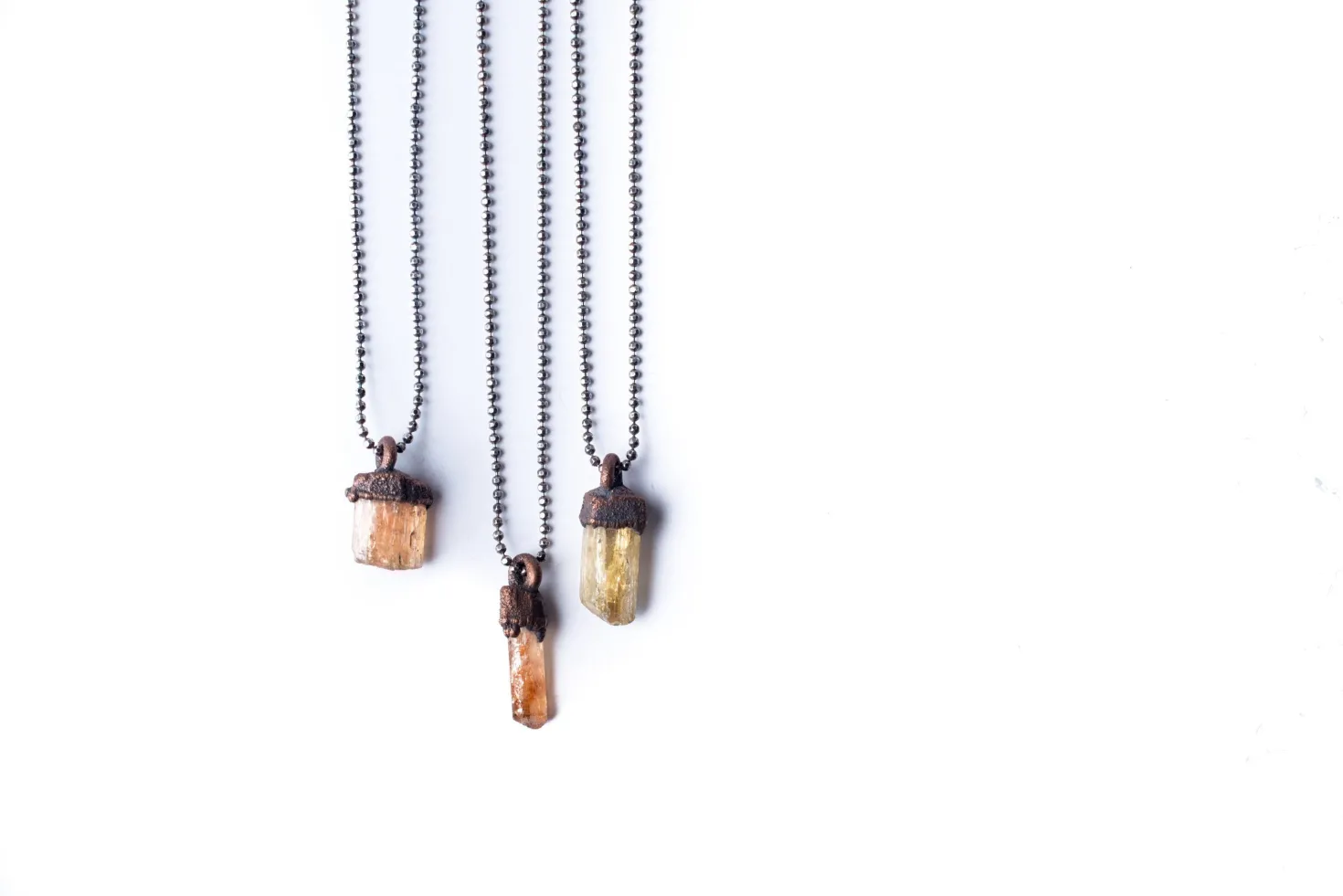 Raw Topaz Necklace | Topaz crystal necklace