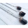 Raw tourmaline necklace | Black tourmaline crystal necklace