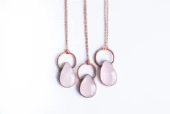 Rose Quartz Necklace | Raw crystal necklace