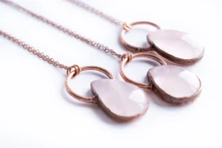 Rose Quartz Necklace | Raw crystal necklace