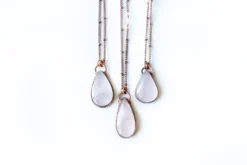 Rose Quartz Necklace | Raw crystal necklace