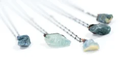 Rough aquamarine necklace | Raw aquamarine jewelry