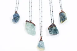 Rough aquamarine necklace | Raw aquamarine jewelry