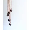 Rough garnet necklace | Garnet crystal necklace