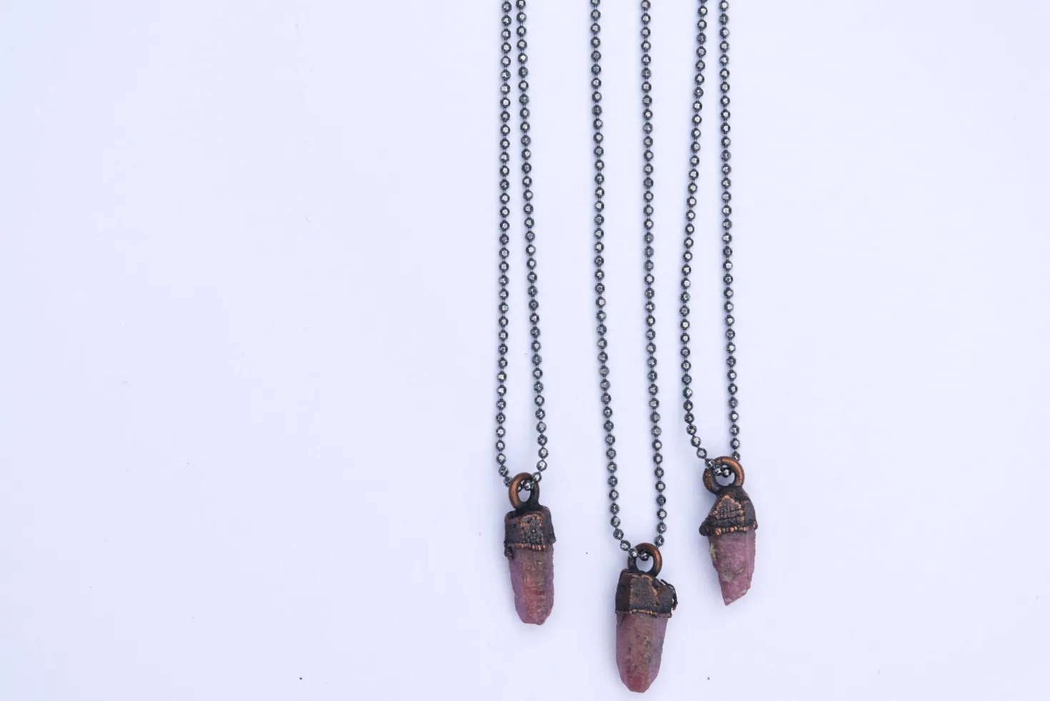 Ruby crystal necklace | Raw ruby necklace