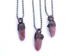 Ruby crystal necklace | Raw ruby necklace