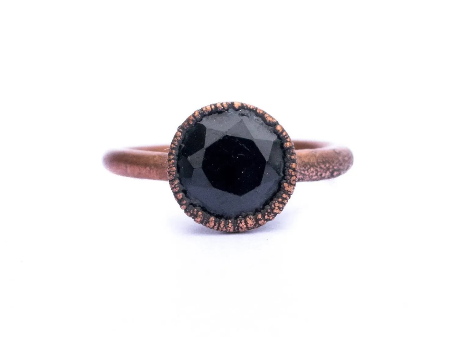 SALE Black Spinel ring | Black Spinel crystal ring