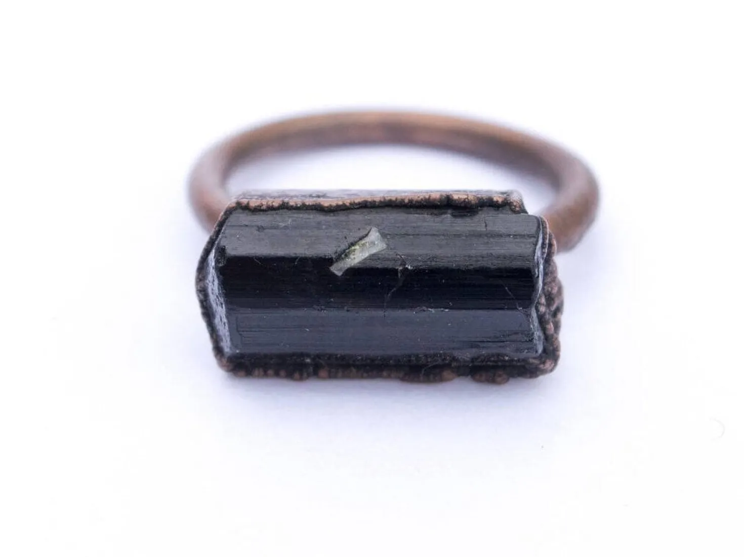 SALE Black tourmaline ring | Black tourmaline