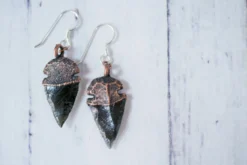 SALE Dragonglass | Obsidian arrowhead earrings