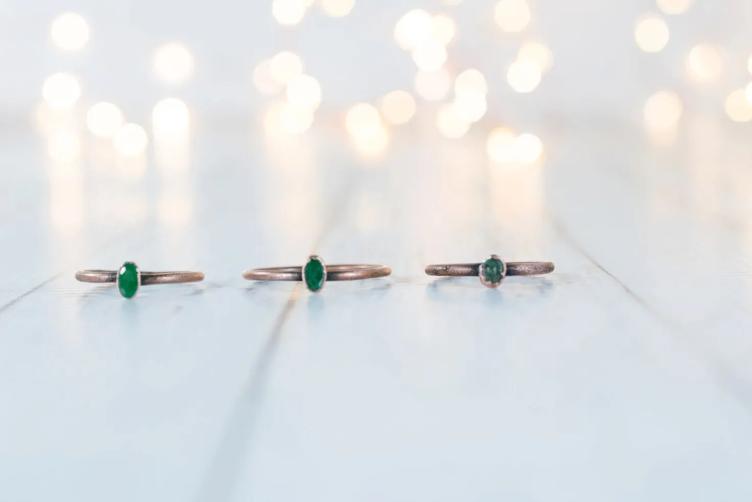 SALE Emerald birthstone ring | Emerald crystal ring