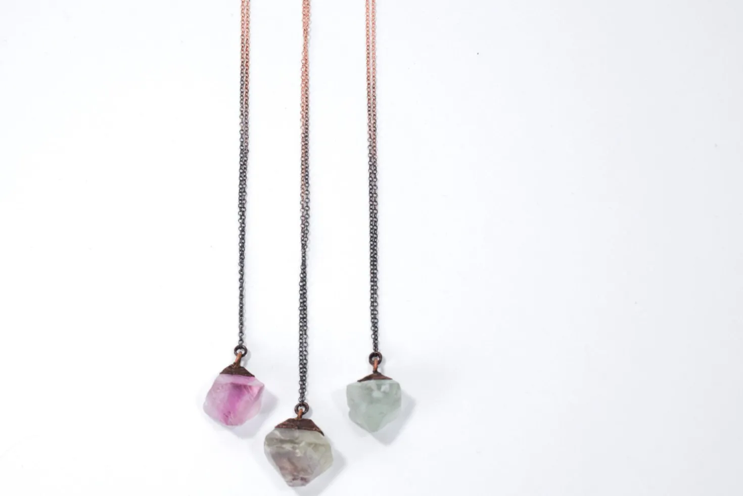 SALE fluorite necklace | Rough fluorite jewelry