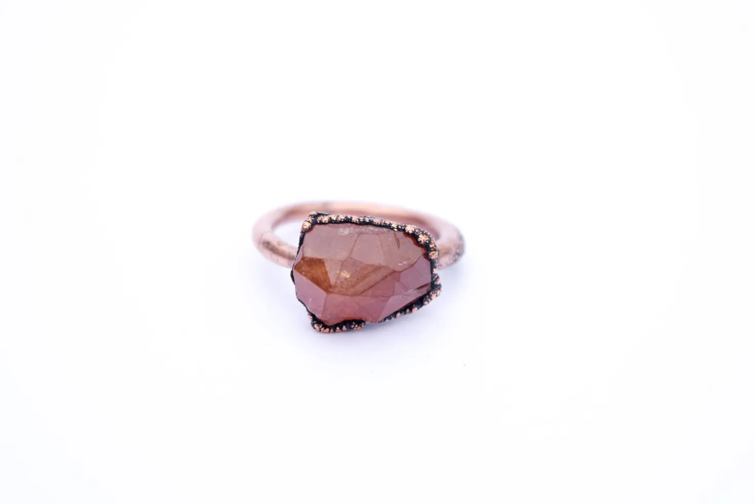 SALE Garnet ring | Orange Garnet ring