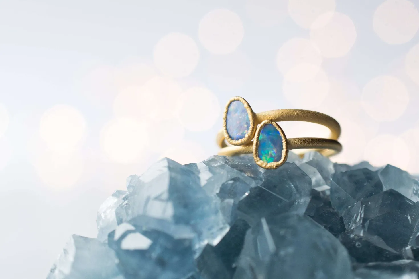 SALE Gold Opal ring | Stacking birthstone ring