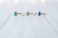 SALE Gold Opal ring | Stacking birthstone ring