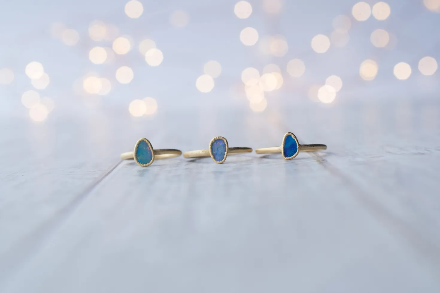 SALE Gold Opal ring | Stacking birthstone ring