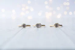 SALE Gold raw crystal ring | Herkimer diamond ring