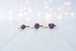 SALE Gold Ruby ring | Red ruby crystal ring