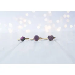 SALE Gold Ruby ring | Red ruby crystal ring