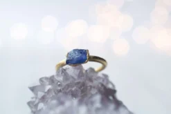 SALE Gold Tanzanite ring | Stone stacking ring