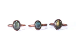 SALE Labradorite ring | Simple stone stacking ring