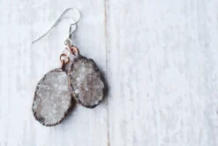 SALE Natural crystal | Druzy crystal earrings