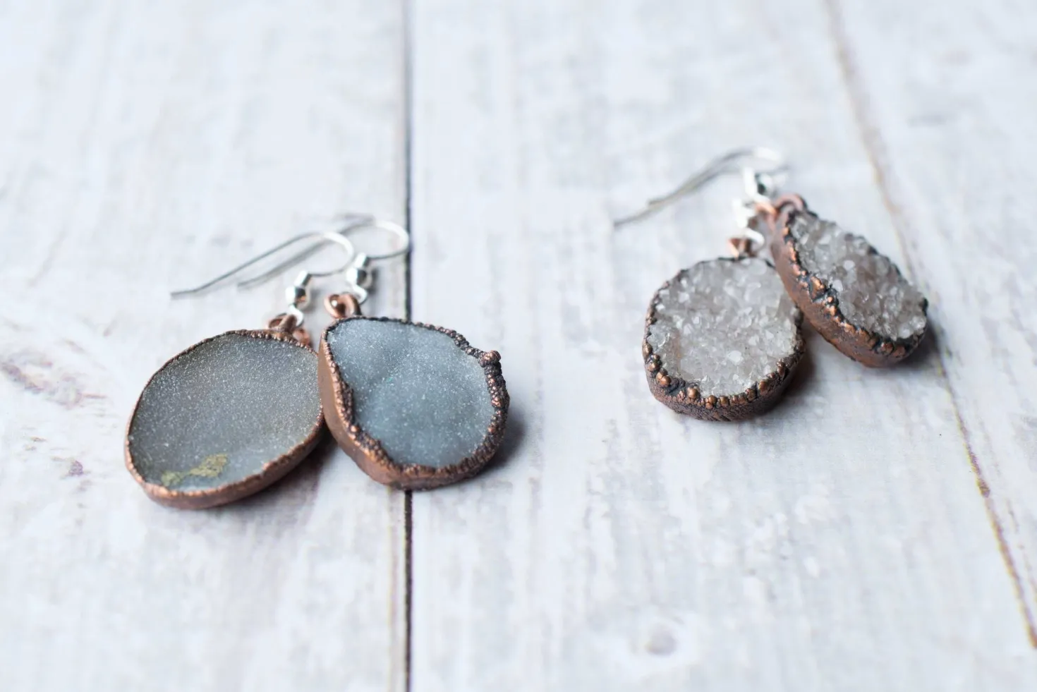 SALE Natural crystal | Druzy crystal earrings