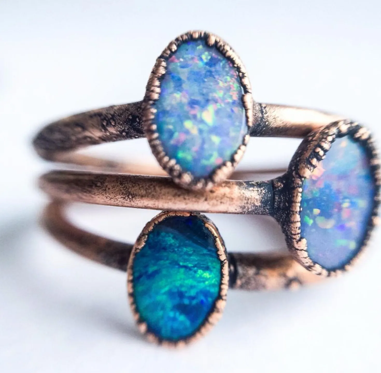 SALE Opal ring | Stacking birthstone ring