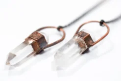 SALE Quartz crystal necklace | Electroformed crystal necklace