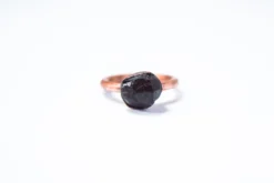 SALE Raw garnet ring | Deep Red Garnet ring