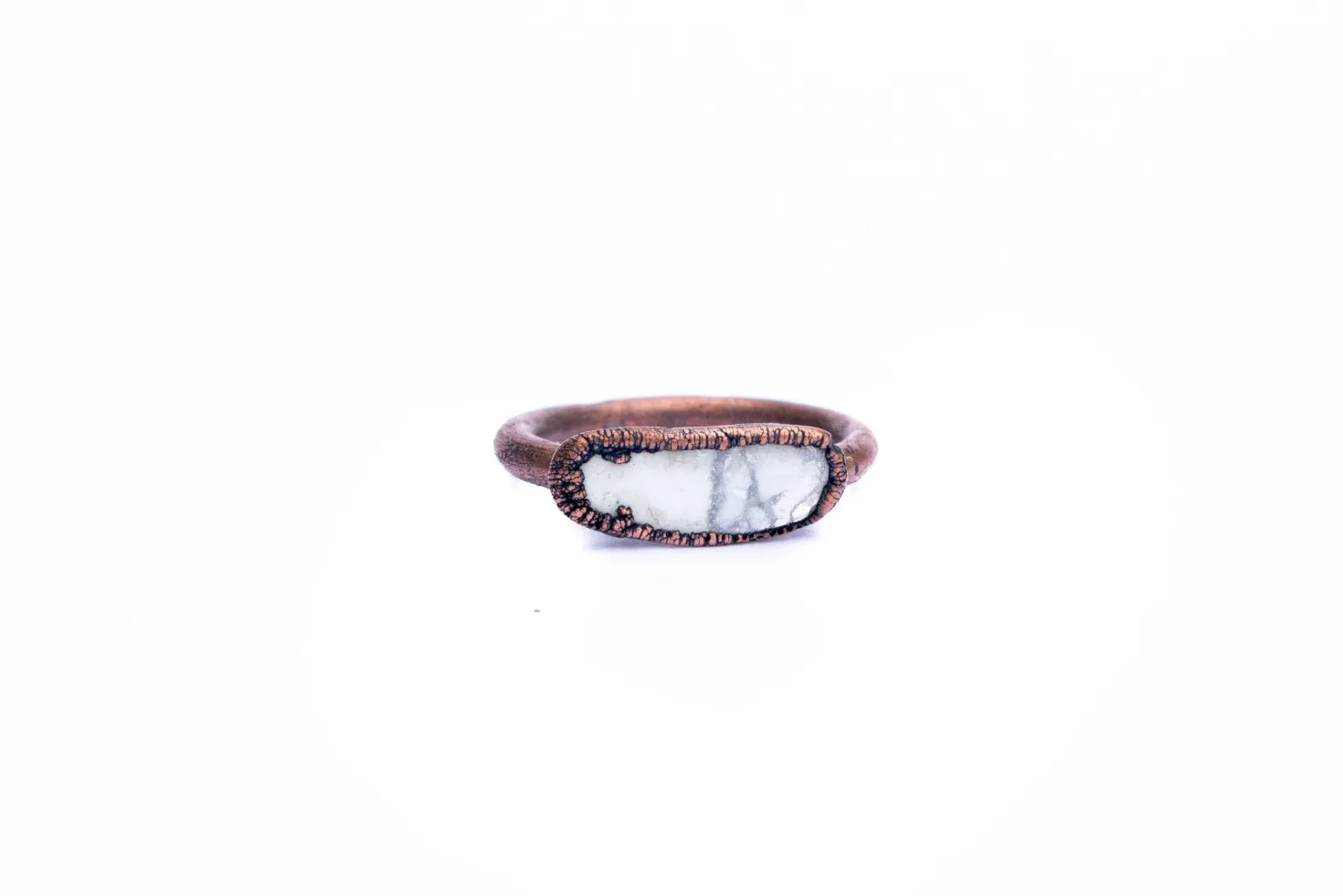 SALE Raw howlite ring | Natural howlite