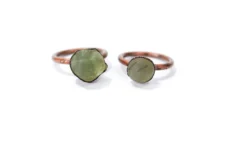 SALE Raw Prehnite ring | Prehnite crystal ring