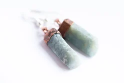 SALE Raw sapphire earrings | Blue sapphire earrings