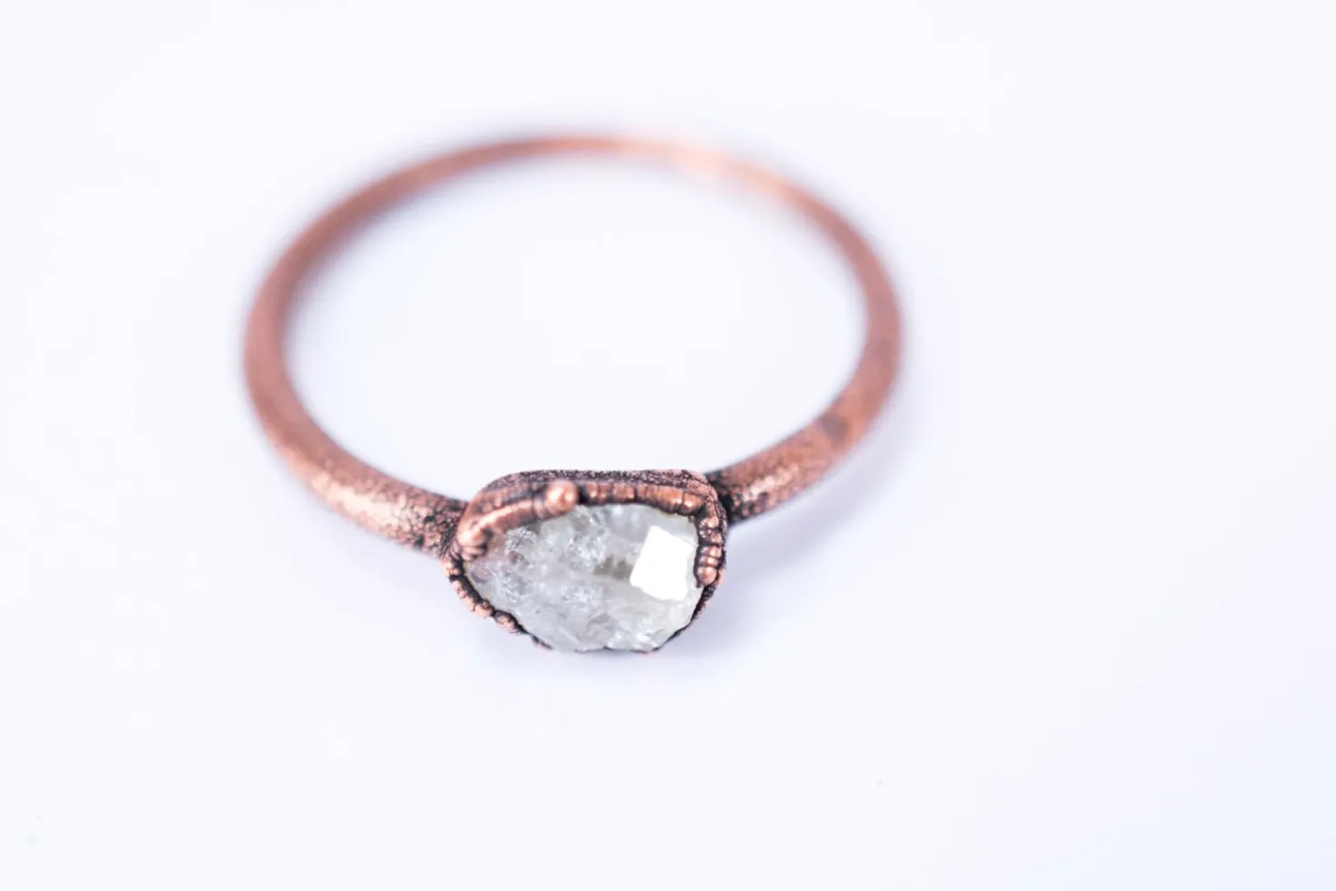 SALE Raw Topaz ring | Topaz crystal ring