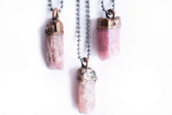 SALE Raw tourmaline necklace | Pink tourmaline necklace
