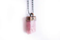 SALE Raw tourmaline necklace | Pink tourmaline necklace