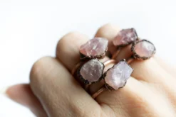 SALE Rose Quartz ring | Raw crystal ring