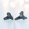 SALE Shark tooth stud earrings | Shark tooth fossil earrings