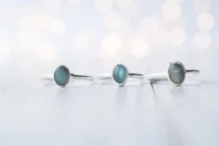 SALE Silver Labradorite ring | Gemstone stacking ring