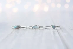 SALE Silver Opal ring | Raw opal ring