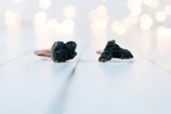SALE Tektite ring | Raw Tektite stacking ring