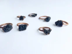 SALE Tektite ring | Raw Tektite stacking ring