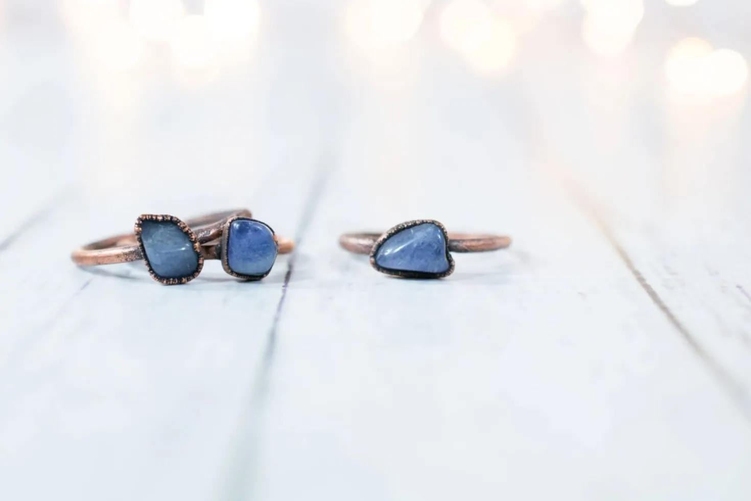SALE Tumbled tanzanite ring | Stone stacking ring