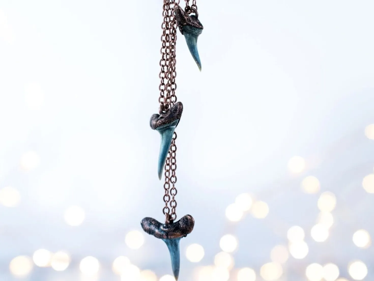Shark's tooth pendant | Electroformed copper shark tooth pendant