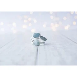 Silver Aquamarine crystal ring | Raw aquamarine ring