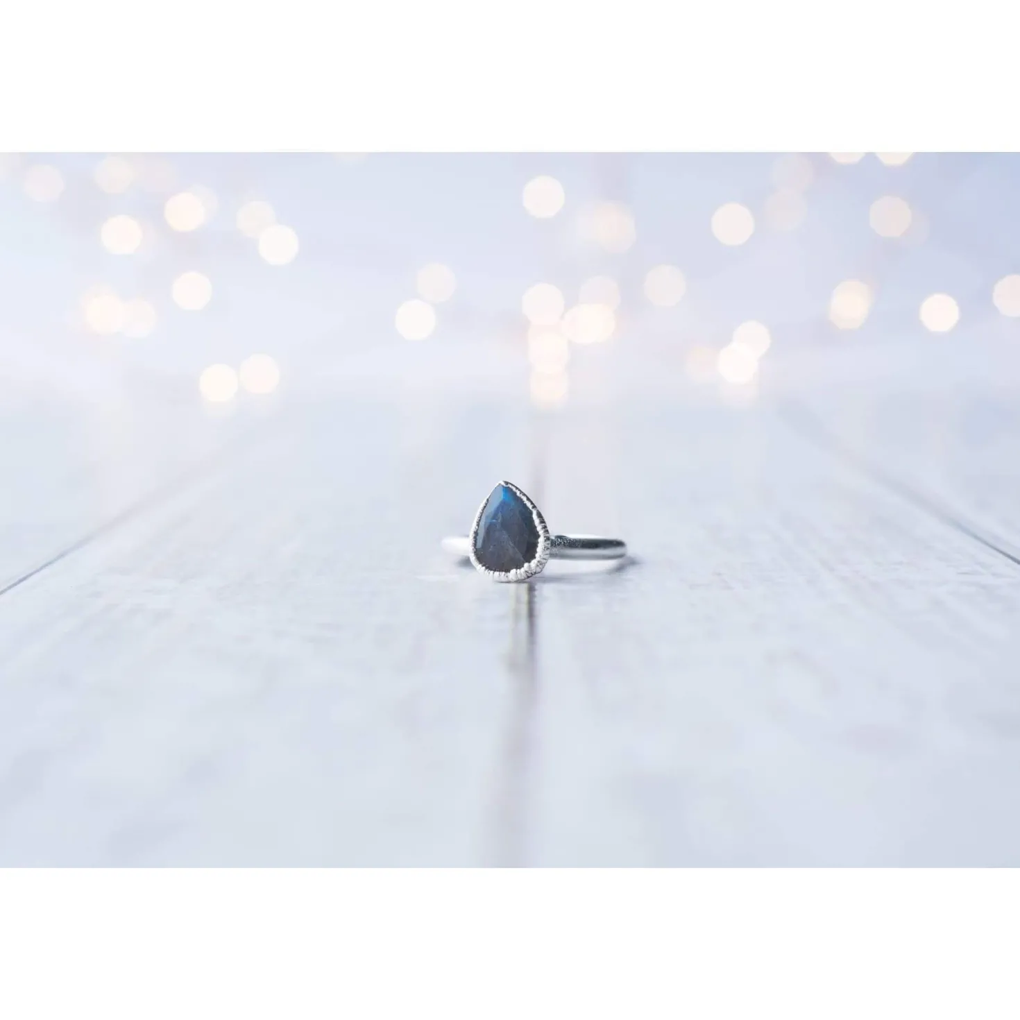 Silver Labradorite feldspar ring | Silver Labradorite Ring